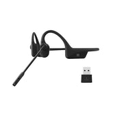 سماعات الرأس اللاسلكية Shokz OpenComm UC Bone Conduction Bluetooth اللاسلكية مع خاصية إلغاء الضوضاء - أسود